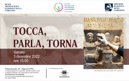 Studio ESSECI - TOCCA, PARLA, TORNA: appuntamento al Museo Archeologico della Lomellina di Vigevano | 3 dicembre 2022 - ore 15.00